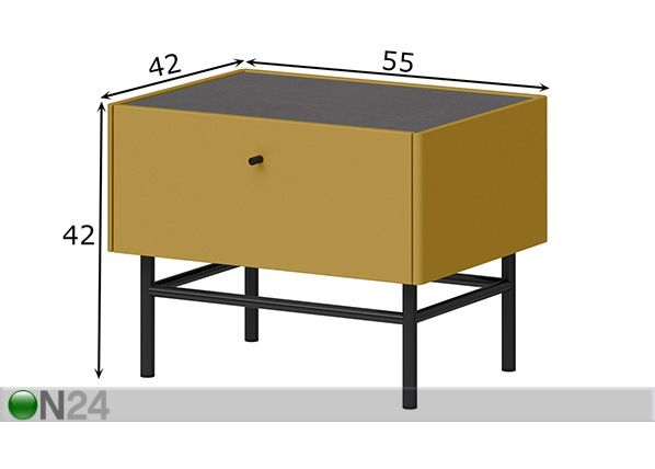 Yöpöytä MONTEO mitat