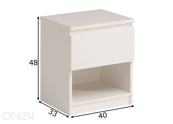 Yöpöytä Neo mitat