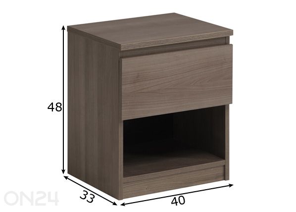 Yöpöytä Neo mitat