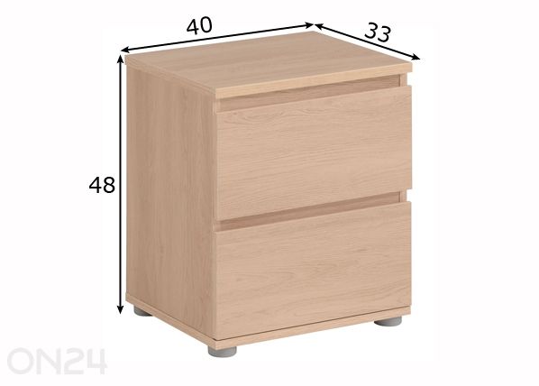 Yöpöytä NEO mitat
