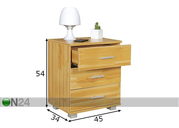 Yöpöytä Nina mitat