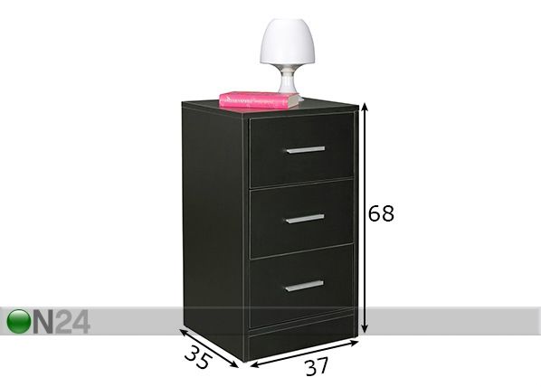 Yöpöytä Nina mitat