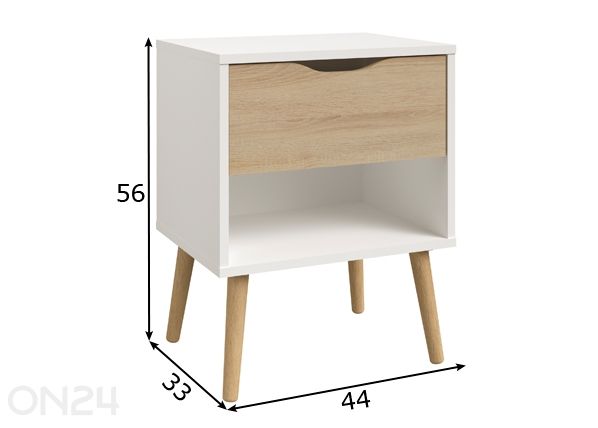 Yöpöytä Norsk mitat