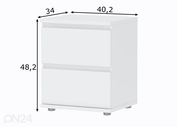 Yöpöytä Nova mitat