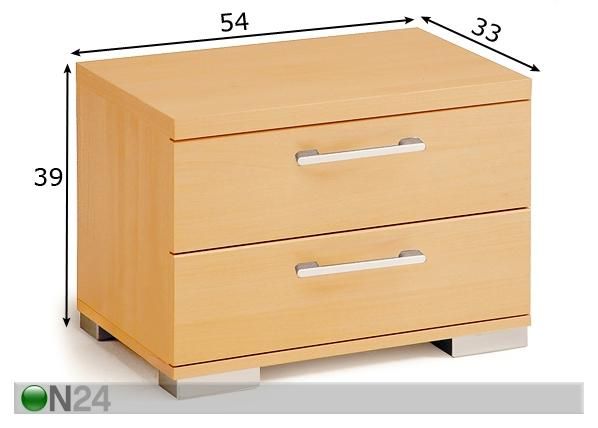 Yöpöytä RELAX mitat