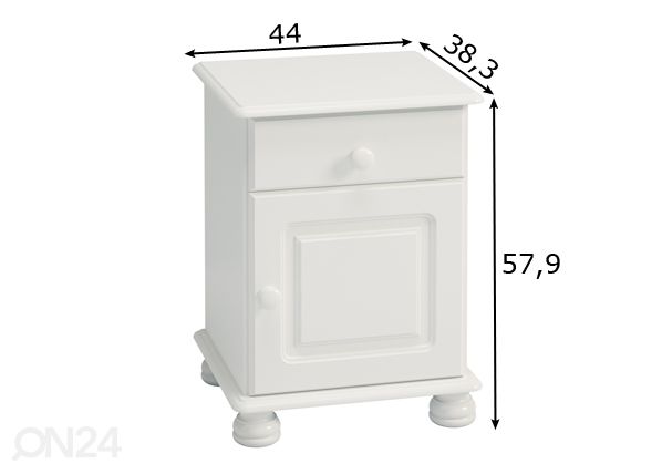 Yöpöytä Richmond 210 mitat