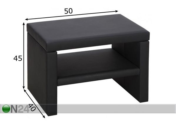 Yöpöytä RINO mitat