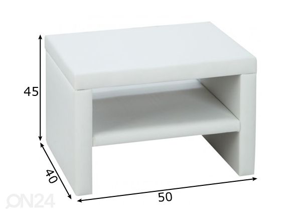 Yöpöytä RINO mitat