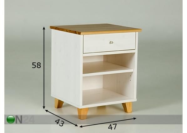 Yöpöytä SC-510 mitat