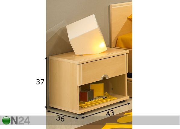 Yöpöytä SCOOL mitat
