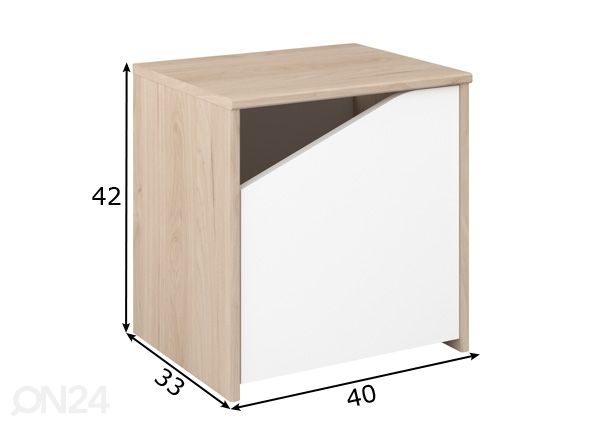 Yöpöytä Shelter mitat