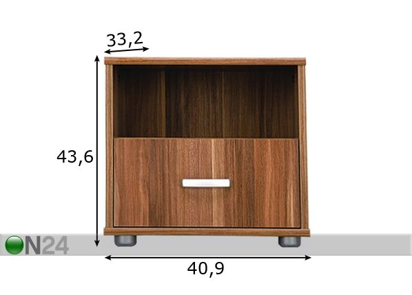 Yöpöytä SMART mitat