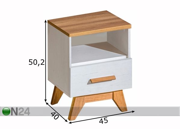 Yöpöytä SV15 mitat