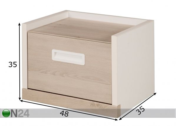 Yöpöytä Tiago mitat
