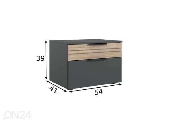 Yöpöytä Tirol 54 cm mitat