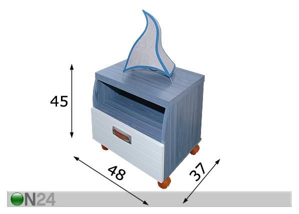Yöpöytä TROPIC mitat