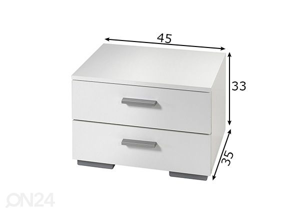 Yöpöytä Two mitat