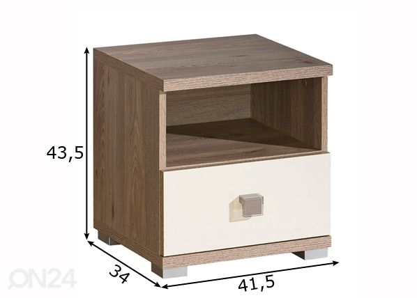 Yöpöytä V9 mitat