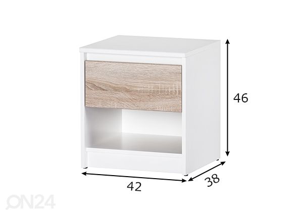 Yöpöytä Wenecja mitat