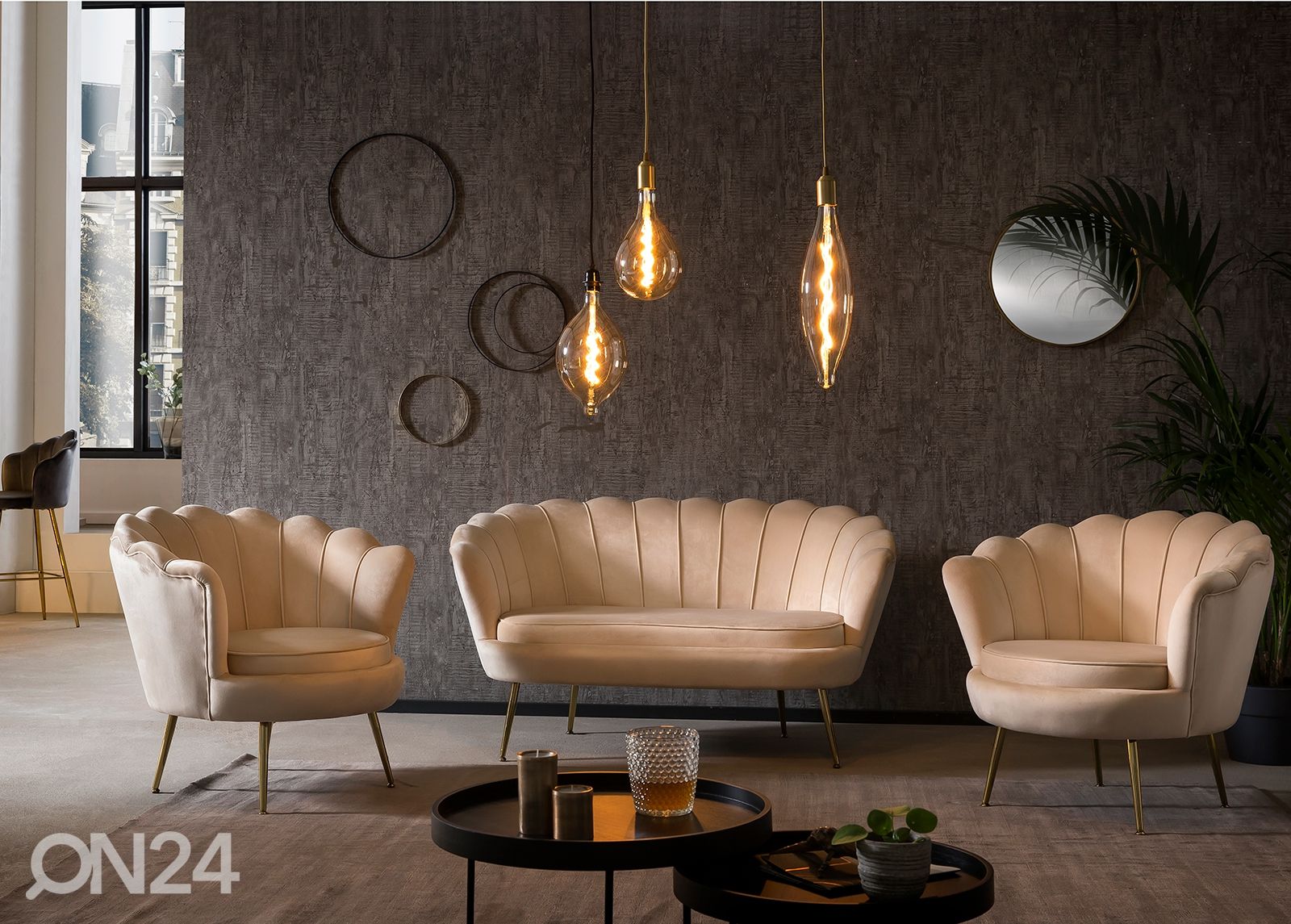 2-istuttava sohva, beige kuvasuurennos