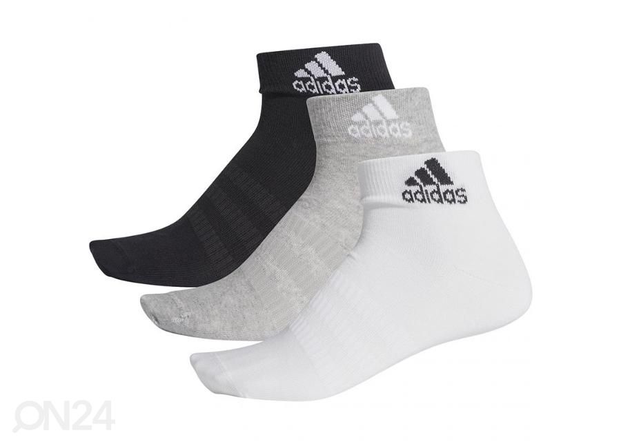 Aikuisten sukat Adidas Light ANK Z9434 kolme paria kuvasuurennos