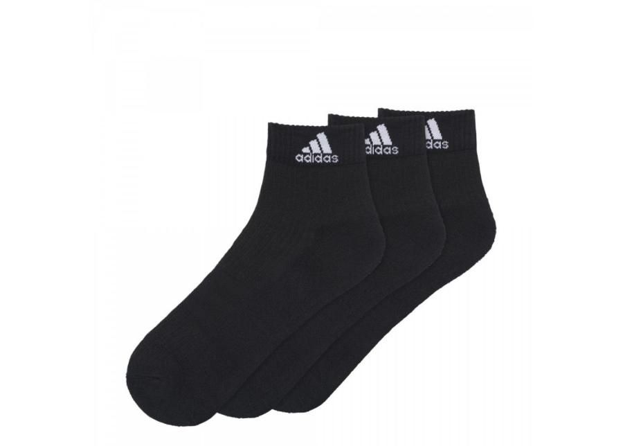Aikuisten urheilusukat 3 paria Adidas 3 Stripes Performance Ankle Half Cushioned kuvasuurennos