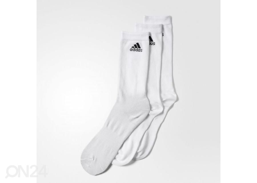 Aikuisten urheilusukat Adidas Performance Thin Crew Socks 3 paria kuvasuurennos