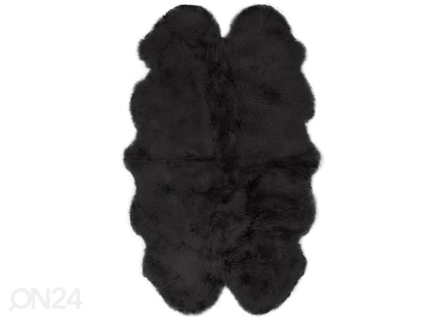 Aito lampaantalja Merino black Quatro ±90x180 cm kuvasuurennos