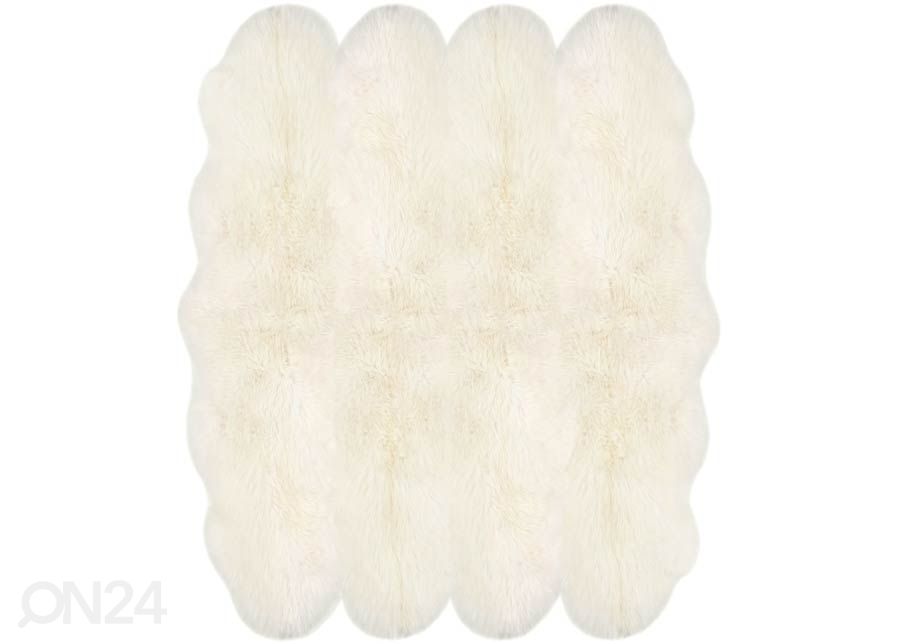 Aito lampaantalja Merino natural white Octo ±170x180 cm kuvasuurennos