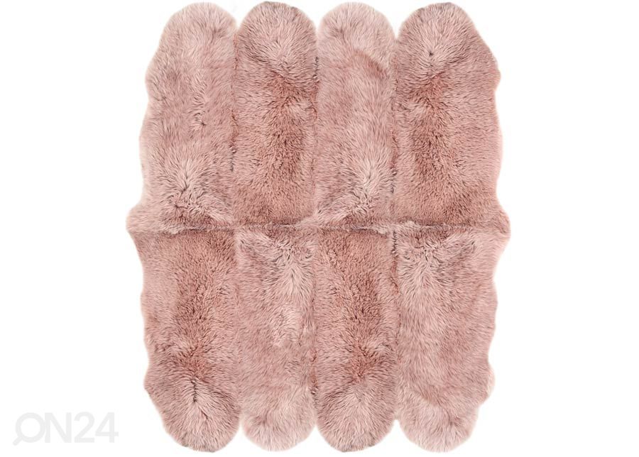 Aito lampaantalja Merino rosa Octo ±170x180 cm kuvasuurennos