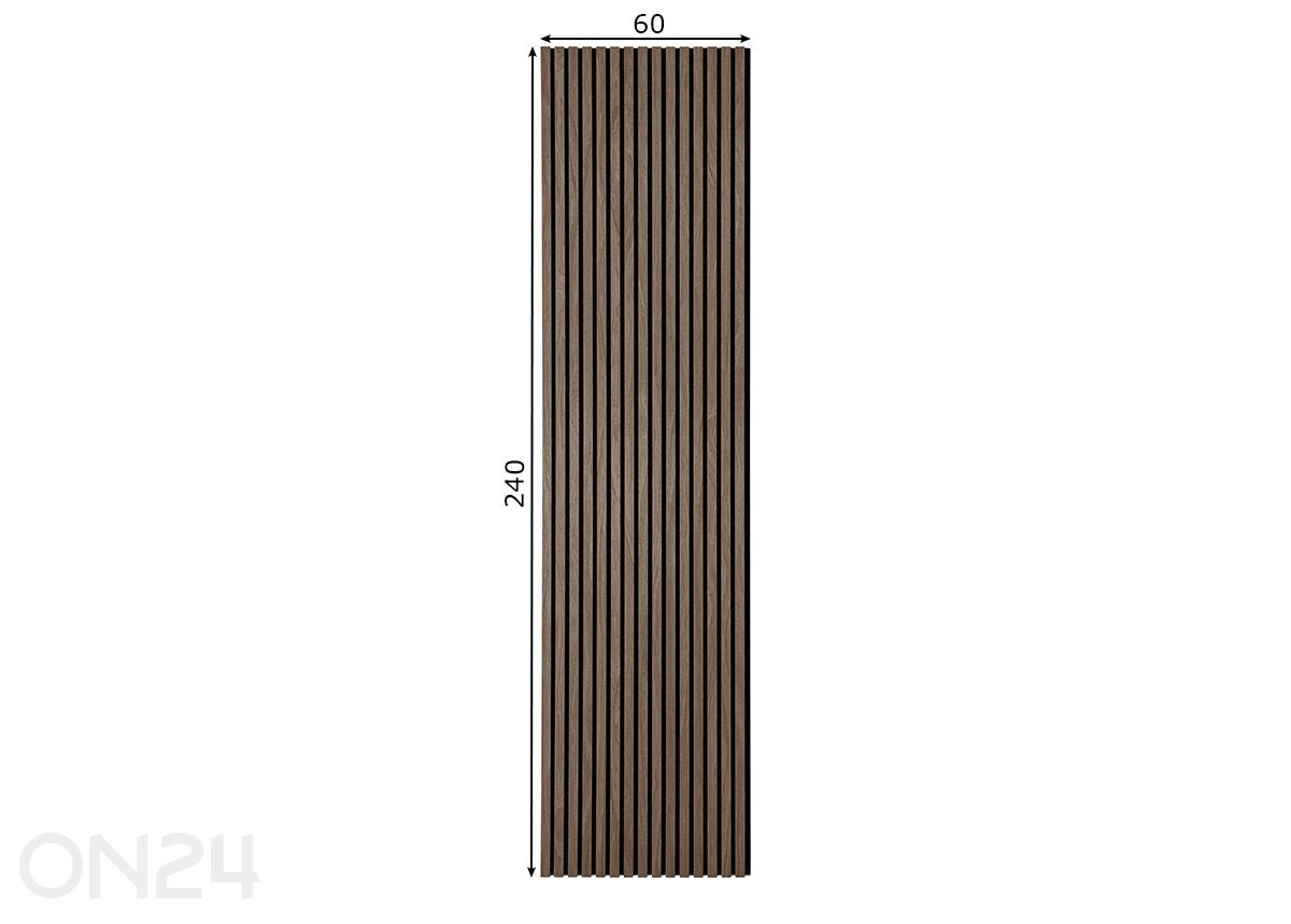 Akustiset seinäpaneelit Walnut 2 kpl kuvasuurennos mitat