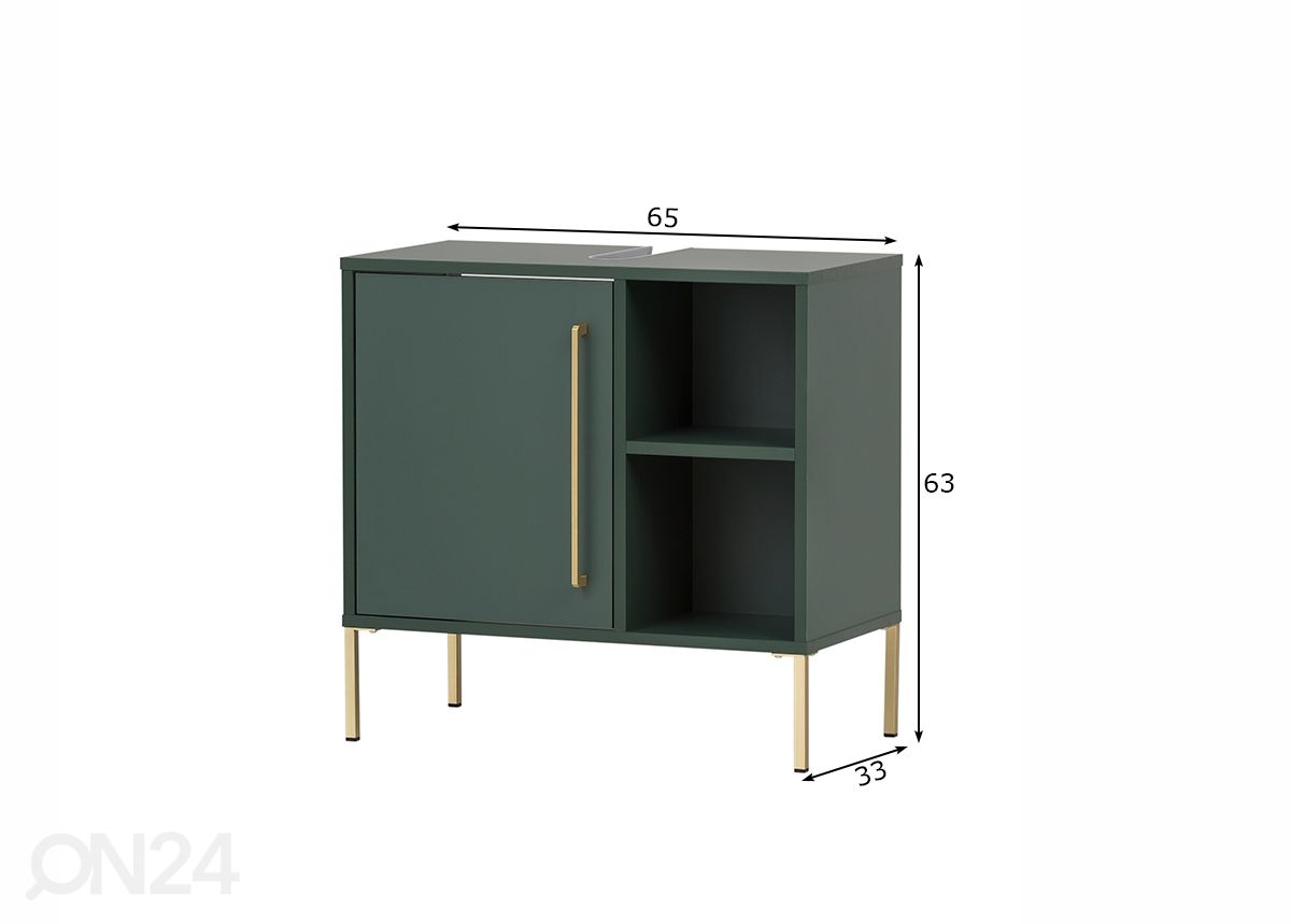 Allaskaaappi Kent 65 cm kuvasuurennos mitat