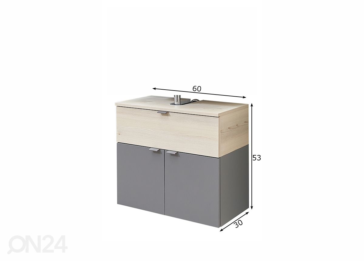 Allaskaappi 394 kuvasuurennos mitat