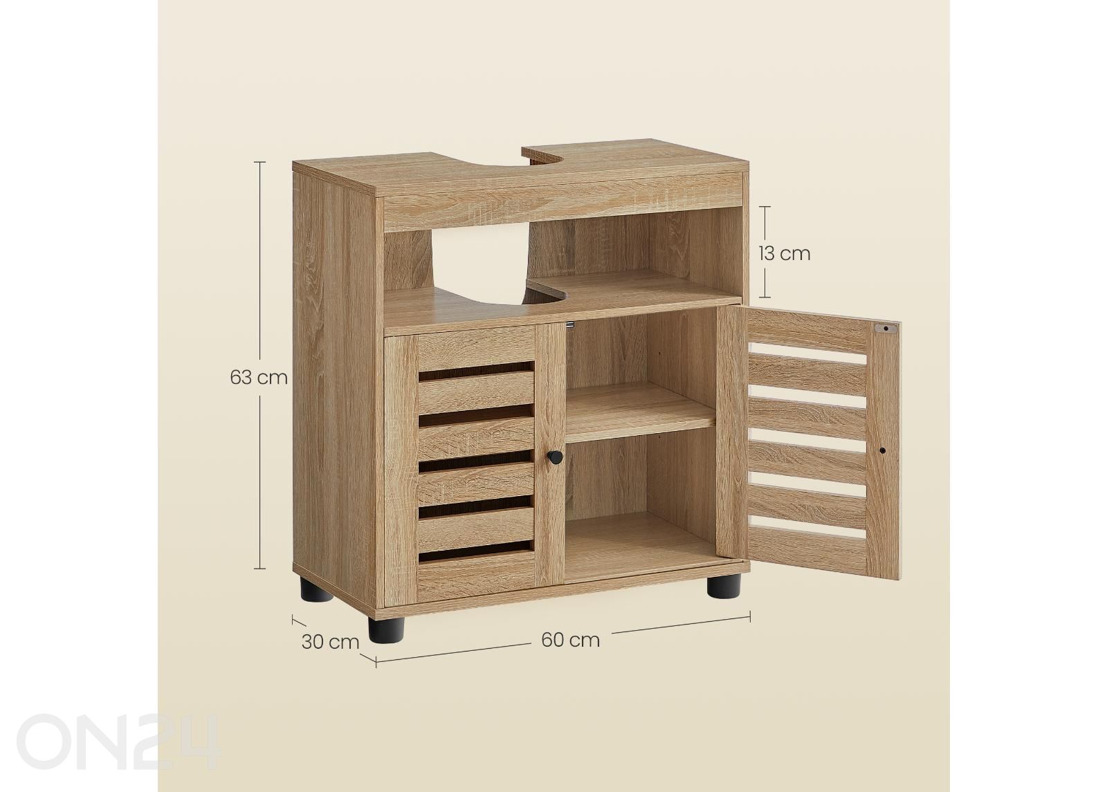 Allaskaappi kuvasuurennos mitat