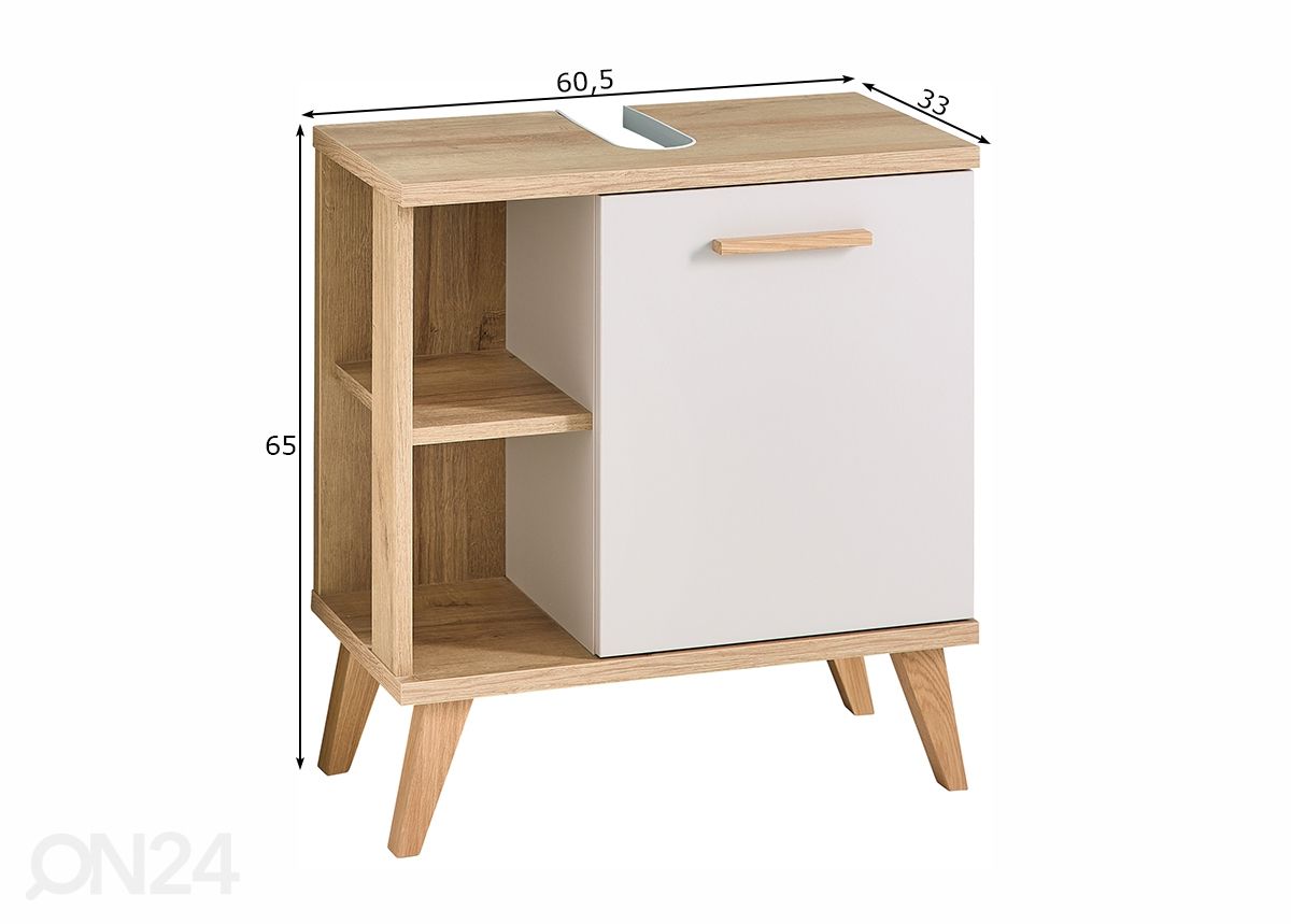 Allaskaappi 966 kuvasuurennos mitat