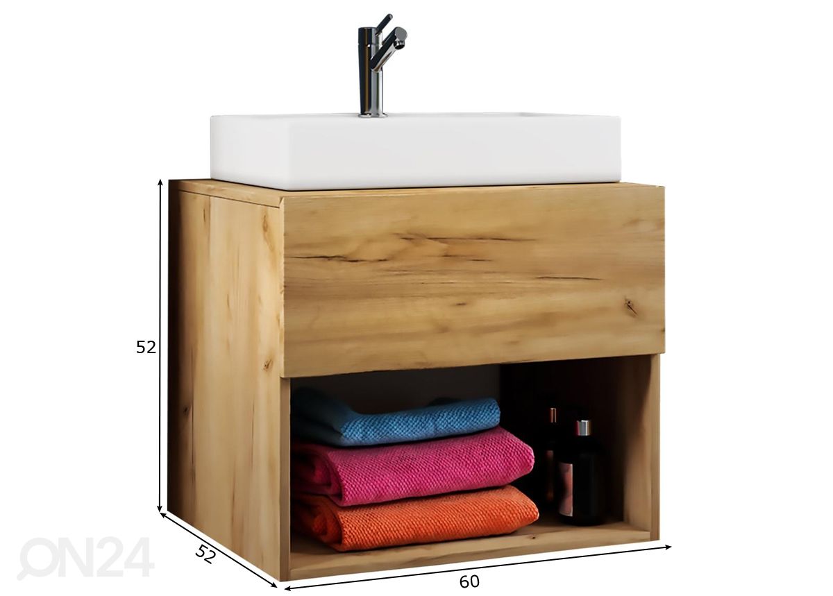 Allaskaappi Lendas II 60 cm kuvasuurennos mitat