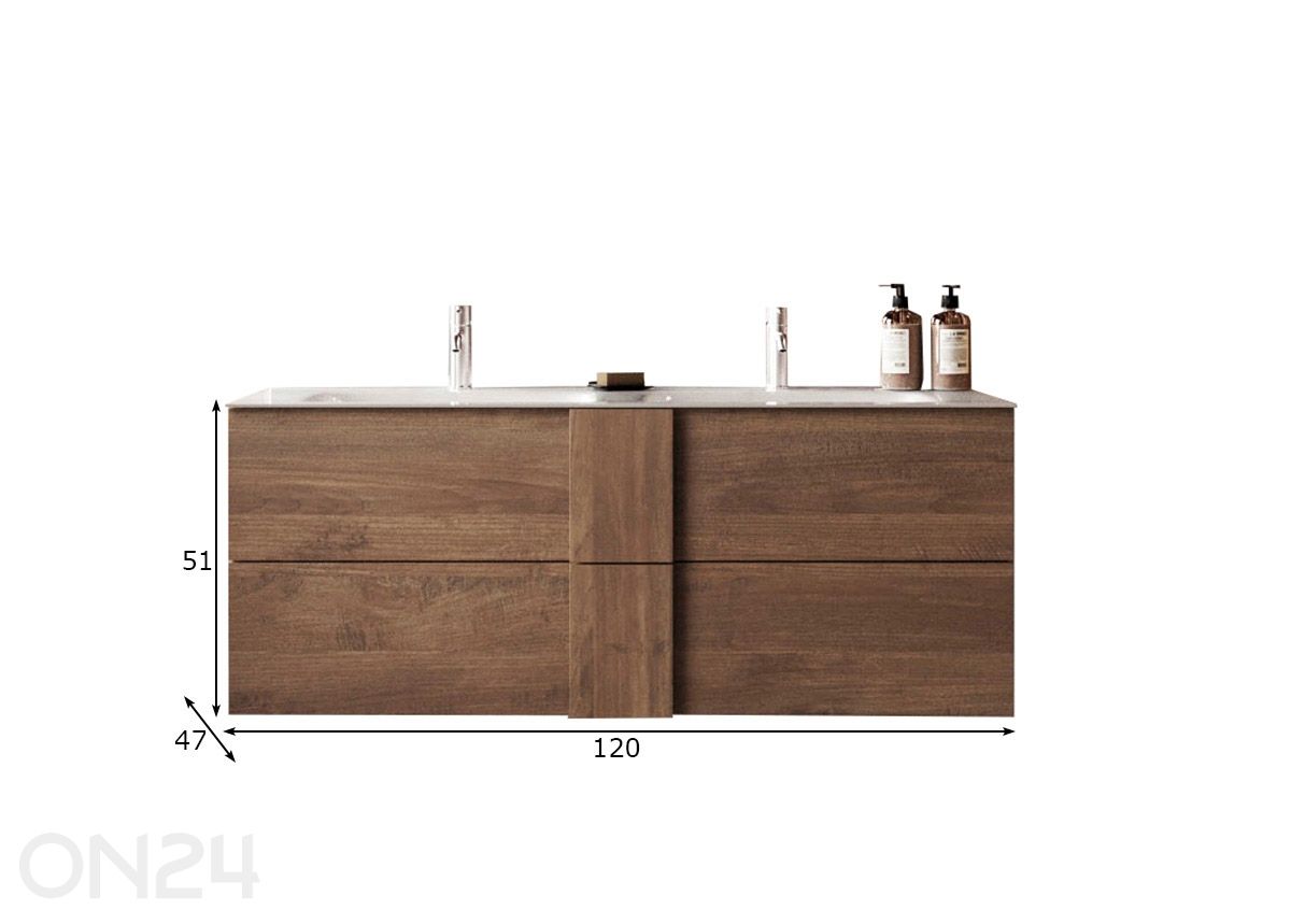 Allaskaappi pesualtaalla Jupiter 120 cm kuvasuurennos