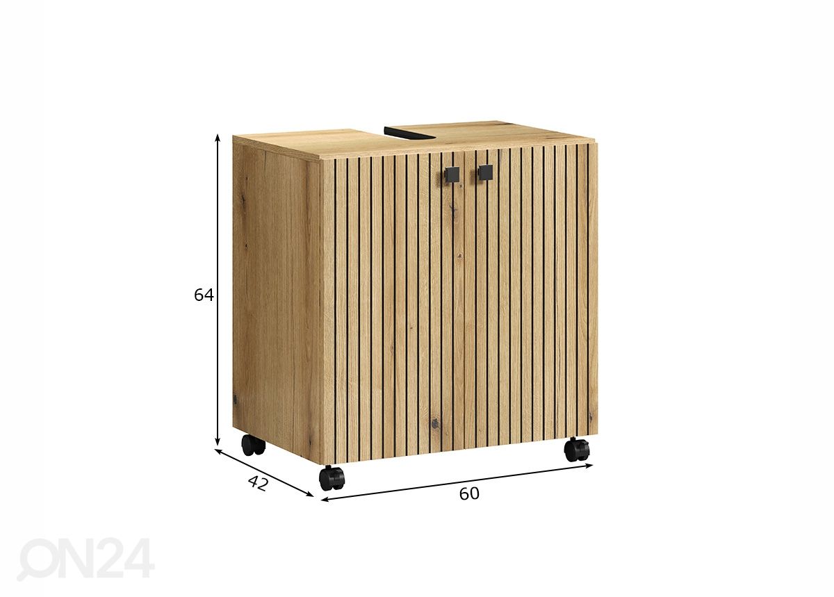 Allaskaappi Pure Bliss 60 cm kuvasuurennos mitat