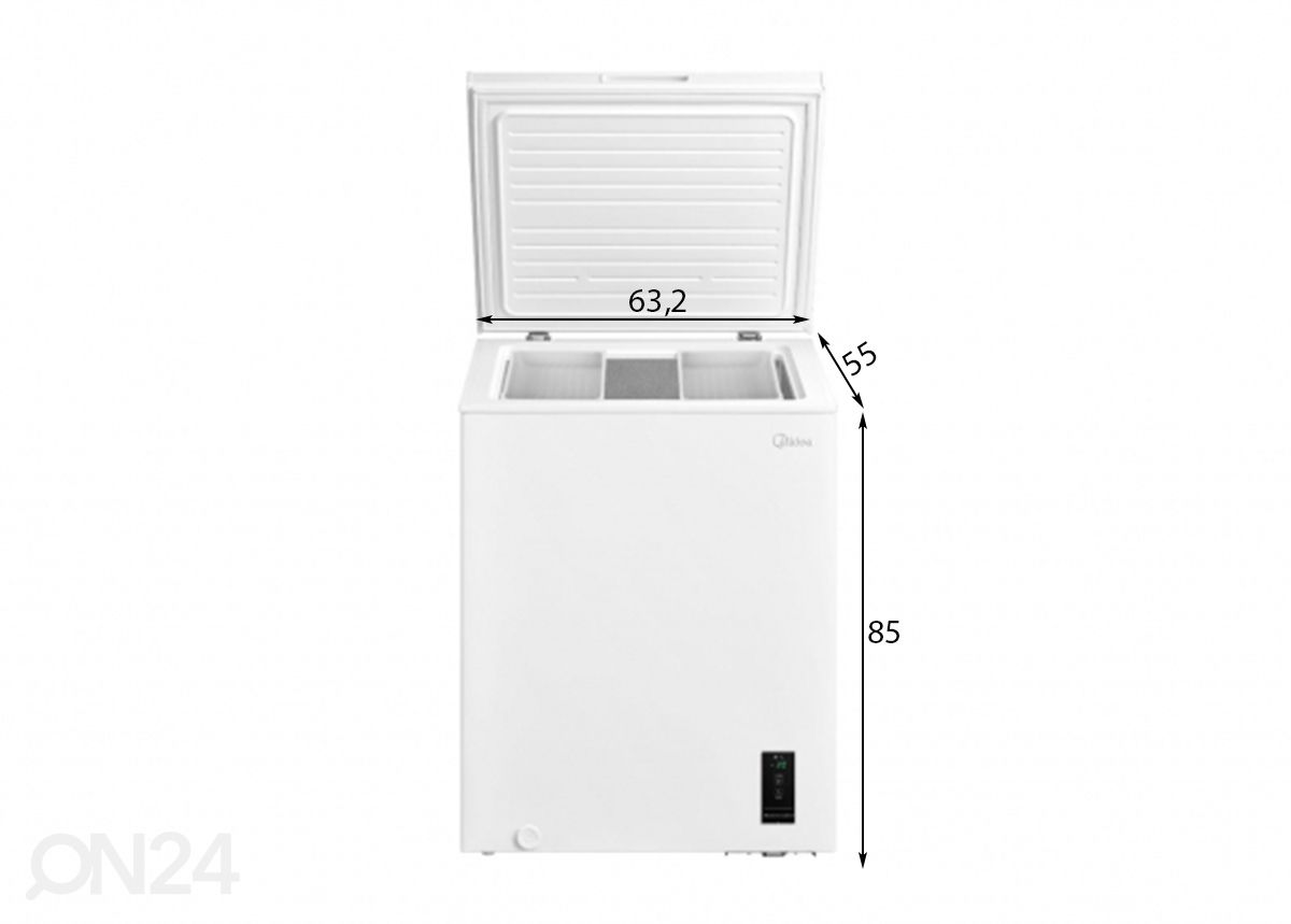 Arkkupakastin Midea MDRC207FEE01 kuvasuurennos mitat