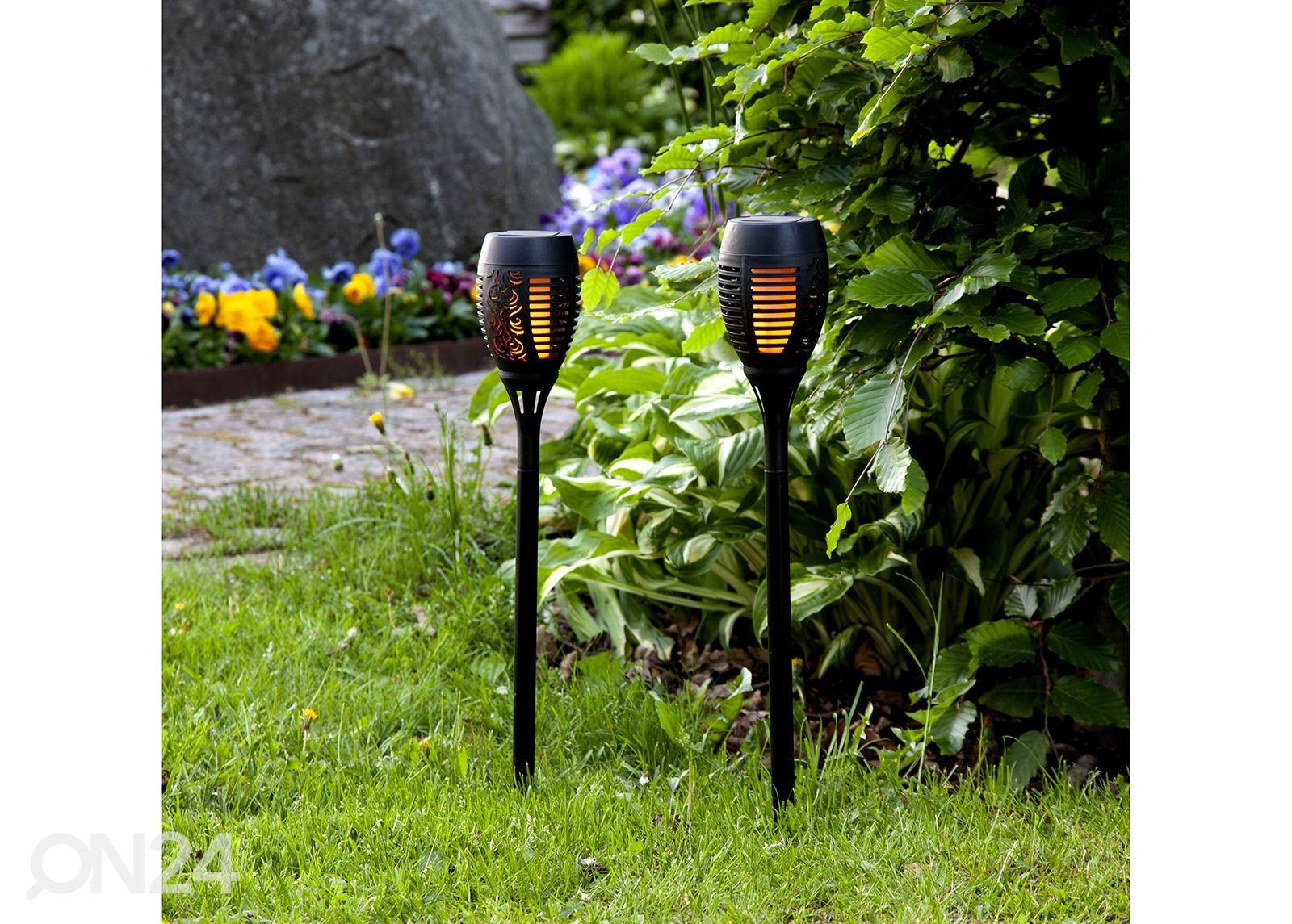 Aurinkokennovalaisin puutarhaan Flame, 2 kpl kuvasuurennos