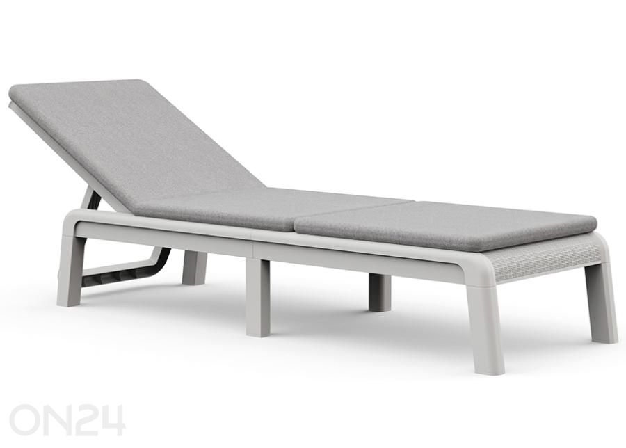 Aurinkotuoli Keter Keter Mallorca pehmusteella Sunlounger, valkoinen / harmaa kuvasuurennos