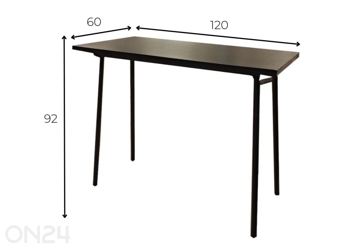 Baari-pöytä Nate kuvasuurennos mitat