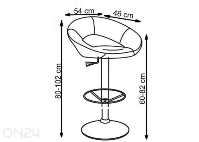 Baari-tuoli kuvasuurennos mitat