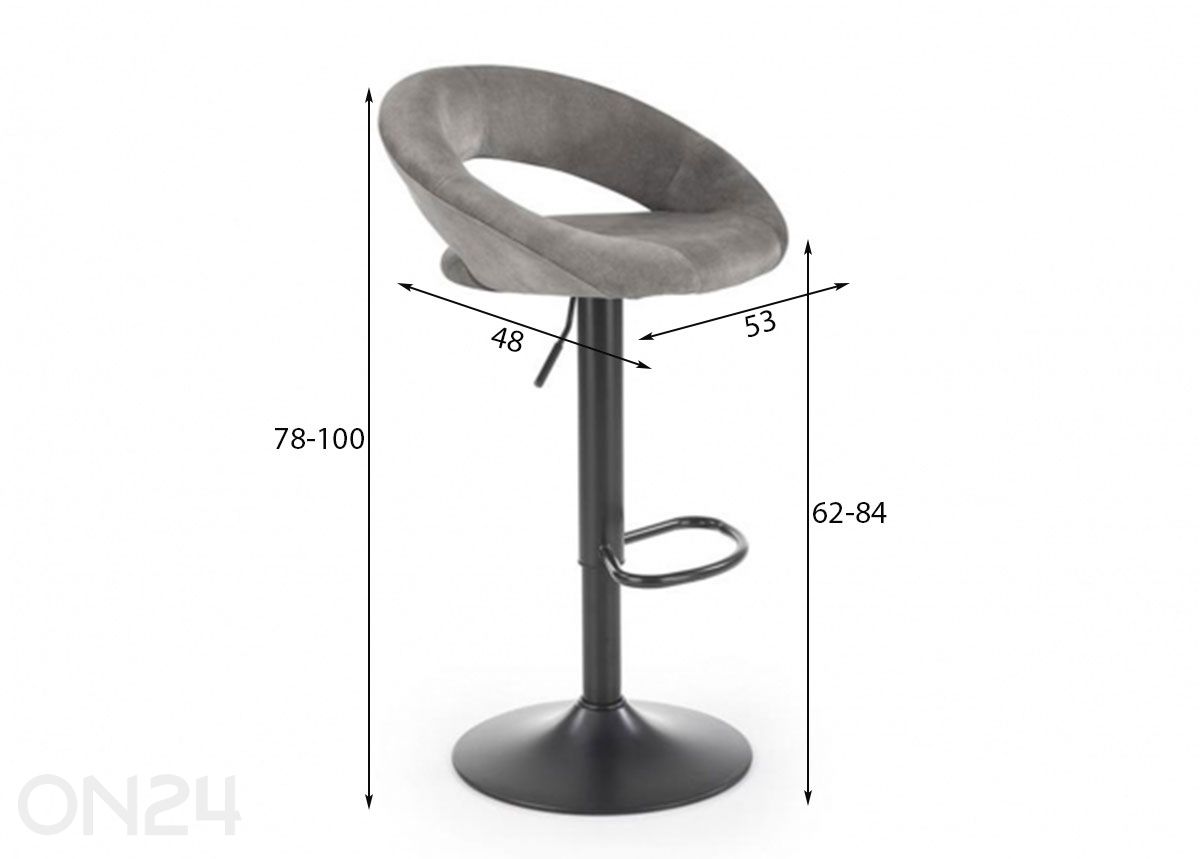 Baari-tuoli kuvasuurennos mitat