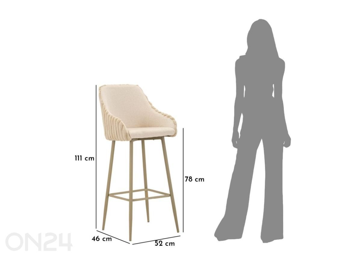 Baarituoli Alaska kuvasuurennos mitat