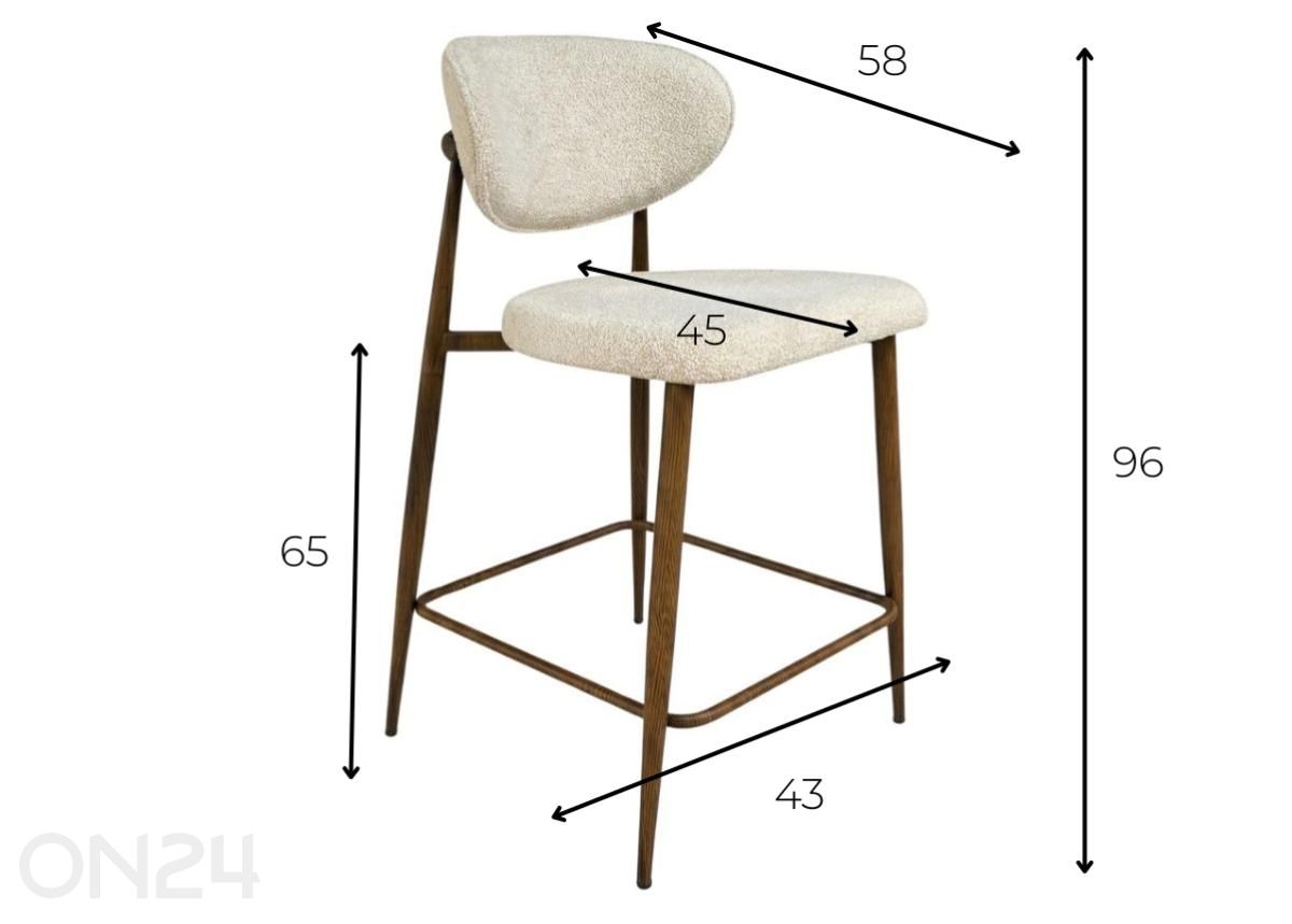 Baarituoli Atina kuvasuurennos mitat