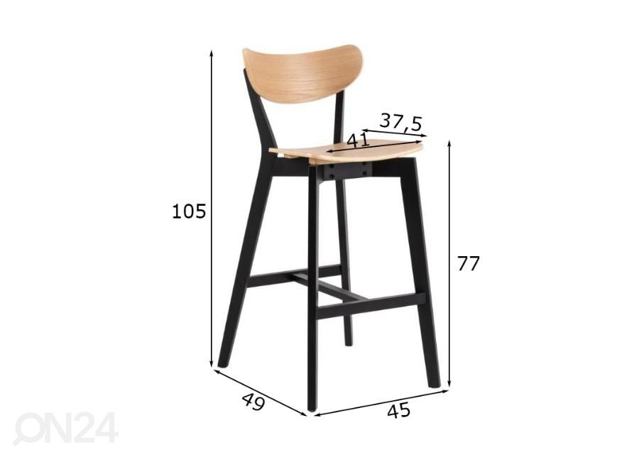 Baarituolit Concord, 2 kpl kuvasuurennos mitat