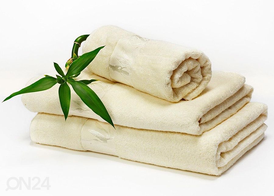Bambu pyyheliina norsunluu 50x90 cm kuvasuurennos