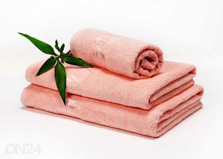 Bambu pyyhkeet aprikoosi kuvasuurennos