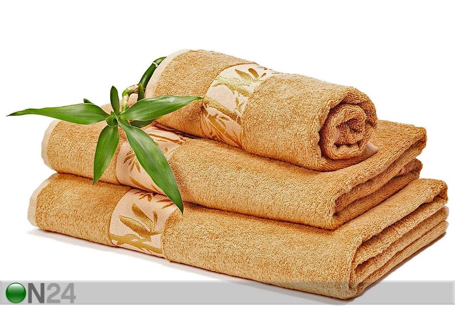 Bambu pyyhkeet ruskea kuvasuurennos